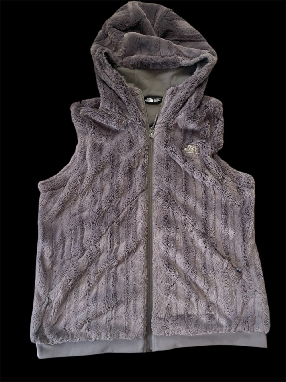 The North Face Plush Hooded Vest - Charcoal Gray